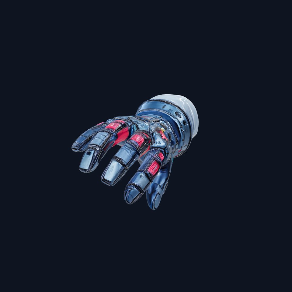 Futuristic Robotic Hand Model Pack with Illuminated Features